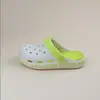 Zuecos para Mujer para Uso en Exteriores, Antideslizantes, de Suela Gruesa, Adecuados para Enfermeras, de Punta Cerrada, Casuales, Modernos, con Bloques de Color, Sandalias de EVA con Suela Suave