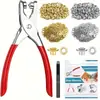 Herramienta de hebilla de ojal de aire de flor de 6 mm juego Accesorios para equipaje Ojal de zapato Hebilla de ojal redonda de metal Pinzas de presión manual Transfronterizo