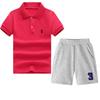 Baraco Conjunto de Camisetas de Verão para Crianças 2026 Novo Estilo para Meninos Mais Velhos Calça Esportiva Conjunto de Manga Curta Tendência