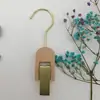 Gancho de Madeira Maciça Clipe Cabideiro Loja de Roupas Chapéu Transparente Clipe Decorativo Giratório Madeira Original Clipe Único de Exibição Clipe para Lenço Fivela