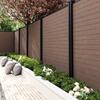 Valla de Madera Plástica, Postes de Aleación de Aluminio, Separador de Patio de Villa al Aire Libre, Valla Impermeable, Venta al por Mayor de Fabricante