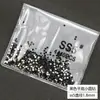 Base Plateada Especial Negro Puro Ultra Brillante Decoración de Uñas DIY Diamantes de Imitación Redondos de Vidrio Decoración de Uñas DIY de Moda Diamantes de Imitación