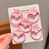 Primavera versão coreana de flor de cerejeira crianças não machucam grampo de cabelo rosa bonito menina grampo de cabelo flor cabeça corda menina coldre