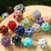 Brincos de Pedra Natural Pulseira Colar Corrente para Celular Contas Bola de Cristal Bola de Flor Acessórios de Joias DIY Cristal Tecido