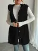 Cárdigan Casual de Invierno para Mujer con Capucha y Botones, de Felpa de Doble Cara en Color Sólido, de Venta Caliente en Comercio Exterior Transfronterizo Europeo y Americano