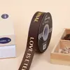 Amor Fita com Flores de Rosca Inglesa Carimbada a Ouro Embalagem Fita de Cetim Fita para Florista Materiais de Embalagem de Seda Atacado