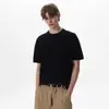 Camiseta Pulôver Solta e Estilosa de Manga Curta 2025 Simples Versátil Tendência Top de Verão para Homem