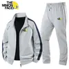 Trajes Deportivos y de Ocio de Primavera y Otoño Comercio Exterior para Hombre Transpirables Sencillos Modernos Chaqueta Cardigan Tallas Grandes Conjunto de Dos Piezas