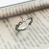 Anillo de hoja de acero de titanio Anillo de corona de nariz de cerdo margarita oso serpiente anillo abierto accesorios de joyería para mano viva al por mayor