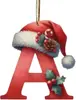Série de Enfeites de Natal Transfronteiriços Nova Carta Decoração de Árvore de Natal Pingente de Espelho Retrovisor de Carro Avião de Acrílico