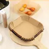Bandeja de papel especial resistente a altas temperaturas para fritadeira a ar, papel absorvente de óleo, papel de silicone de grau alimentício, papel redondo e quadrado para fritadeira