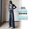 Jeans Negros de Pierna Ancha para Mujer Invierno 2025 Tendencia Versátil Nuevo Diseño Retro de Cintura Alta Pantalones Rectos Estrechos
