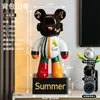 Urso Dj Violento Pintado à Mão Grande Ornamento de Chão para Sala de Estar, Hotel, Transmissão ao Vivo Criativa, Novo Produto 2025, Envio Direto da Fábrica