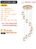 Lustre de escada giratório Nordic moderno minimalista lâmpada de cristal Internet celebridade restaurante Villa loft duplex chão longo lâmpada pendurada