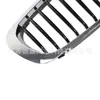 Adecuado para Parrilla de Admisión Modificada de Barra Única de 2 Puertas para BMW Serie 3 E46 de 1998-2001, Parrilla Central Negra con Marco Plateado para Serie 3 E46