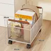 Mochila Caixa de Armazenamento de Livros Caixa de Livros para Mesa de Sala de Aula de Estudante Recipiente com Rodas Cesta de Artefatos para Livros Debaixo da Mesa do Dormitório