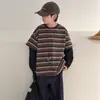 Sudadera para niño, top de imitación dos piezas para niños en otoño, nuevo estilo primavera y otoño 2026, conjunto de otoño para niños mayores, capa interior de rayas, ropa infantil de moda