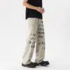 Jeans Bordados Estilo Americano para Hombre, Nueva Marca de Moda Primavera/Verano, Corte Recto Holgado, Lavados Pantalones Largos de Moda Callejera para Hombre