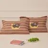 Funda de almohada de algodón puro, Par de algodón, Funda de almohada de gasa de dibujos animados, Antideslizante, Anticaída, Funda de almohada para el hogar, Paquete individual