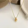 Atacado Transfronteiriço Europeu e Americano Colar Gota d'Água Estilo Coreano Corrente para Clavícula Colar de Aço Titânio Banhado a Ouro 18K S Joias de Luxo Acessível Atacado para Mulheres