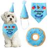 Juguete de cumpleaños para mascotas popular de Amazon, lindo juguete de peluche para perros con sonido, donut de fábrica, disponible al por mayor.