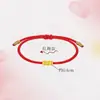 Cuentas de Transferencia Doradas Pie de Oro 999 Set de Amor Sansheng Método Antiguo Cuentas de Oro Pulsera de Cuerda Roja Pulsera de Oro Puro Regalo del Día de San Valentín