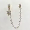 Alta retención de color diy accesorios de cristal colgante de copo de nieve cadena pulsera deslizante de terraplén de mariposa collar accesorios de cuerda hechos a mano