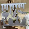 Halloween Cementerio Metal Acero al Carbono Troquelado Molde DIY Troquel de Corte Troquelado Nuevo Producto Transfronterizo Diseño Hueco Artículo de Manualidad