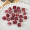 Color sólido degradado acrílico flor de cinco pétalos cuentas sueltas accesorios para joyería DIY cadena de teléfono colgante de bolsa kit de material para abalorios de agujero grande