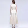 Suministro de comercio electrónico transfronterizo: Vestido de alta gama con cuello alto, sin mangas, ajustado, vestido de noche largo, simple y elegante, al por mayor