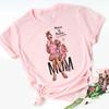 Camiseta Dia das Mães camiseta Dia das Mães Super Mãe folgada manga curta verão mãe