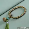 Pulsera de Sandalo Verde Argentino de 8mm con Doble Bucle para Hombres y Mujeres, Cuentas Budistas de Sandalo, Cuentas de Oración, Artículo Cultural, Regalo al por Mayor