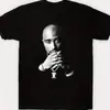Camiseta de Algodão Tamanho EuropeuCamiseta de Algodão Masculina Inspirada em Tupark Shakur - Casual Gola Redonda, Manga Curta