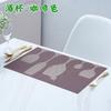 Novo Estilo Japonês Espessado Tecido à Mão Quadrado Jogo Americano de Jantar Estilo Ocidental Nórdico Doméstico PVC Isolamento Térmico Descartável Jogo Americano para Prato de Mesa de Jantar
