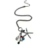 Collar Colgante Corazón de Cristal Estrella de Mar Redonda para Mujer Lujo Accesible Gama Alta Estilo Festivo Cadena para Clavícula Accesorios de Collar Sencillos