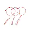 Pulseras y Tobilleras de Cuerda Coloridas Estilo Campana para Regalos de Niños y Adultos, Pulseras y Tobilleras Tejidas Hechas a Mano para el Festival del Bote del Dragón, Producto Terminado
