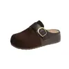 Ropa exterior talla pequeña 2026 medio arrastre zapatos casuales de suela gruesa celebridad de internet nuevo estilo slip-on otoño para aumentar altura casual versátil