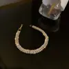 Pulsera Corazón de Zirconia de Colores Electrochapada en Oro Real de 14K, Pulsera de Lujo Ligero de Gama Alta, Joyería Nicho Súper Brillante Estilo Coreano para Mujeres