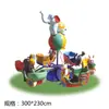 Silla giratoria exterior para niños de jardín de infantes, carrusel eléctrico grande de fibra de vidrio, camión de madera, caballo de madera, equipo de parque de atracciones