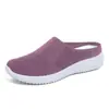 Pantuflas de Mujer Más Vendidas Transfronterizas Verano 2026, Zapatos Transpirables de Tejido Volador, Talla Grande Planos Transpirables Slip-On Zapatos Perezosos