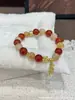 Nuevo brazalete de ágata blanco estilo chino para mujer, una pieza única y elegante con un acabado blanco frío y brillante, perfecto como regalo para una mejor amiga o una amiga