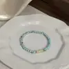 Nuevo Pulsera de Perlas Estilo Chino Imitación Piedra Shoushan para Niñas y Mejores Amigas, Pulsera Retro de Bambú, Apilable Tejido a Mano Colorido