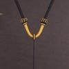 Cordão de Pingente Espesso Ajustável Tecido à Mão Corda de Colar com Pingente Corda de Pingente de Jade Guanyin Jade Dourado