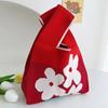 Bolsa de regalo de mano para boda, tejida a mano, roja, festiva, para boda, caja de regalo de boda, bolso de mano para dama de honor, bolsa de dulces portátil