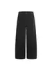 Calça de Trabalho Rumei Estilo Retrô Americano Patchwork Desconstruído Lavada para Homens, Primavera High Street Solta de Perna Larga Comprimento Total