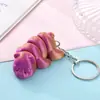 Múltiples Colgantes de Llavero de Animales Realistas Impresos en 3D, Figuras Modelo Articuladas Móviles de Oso y Zorro
