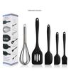 Conjunto de cinco peças de silicone para assar cozinha espátula de cozinha e batedor de ovos utensílios de cozinha pá de silicone ferramentas conjunto de 5 peças atacado