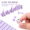 Base de Práctica Acrílica para Uñas, Soporte de Exhibición de Uñas Florales con Gradiente Iridiscente Aurora, Soporte para Uñas con Forma de Pieza de Ajedrez