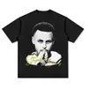Camiseta Masculina de Designer para Longa Duração Camisa Y2K Estampa Harajuku Camiseta Gótica Feminina Manga Curta Streetwear Top de Basquete
