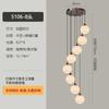 Lustre para escada longa Sense Advanced, lâmpada giratória, duplex central, escada loft, escolha vazia, moderna, simples, estilo antigo